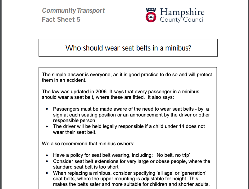 Certificates and Forms - Seat Belt Exemption
