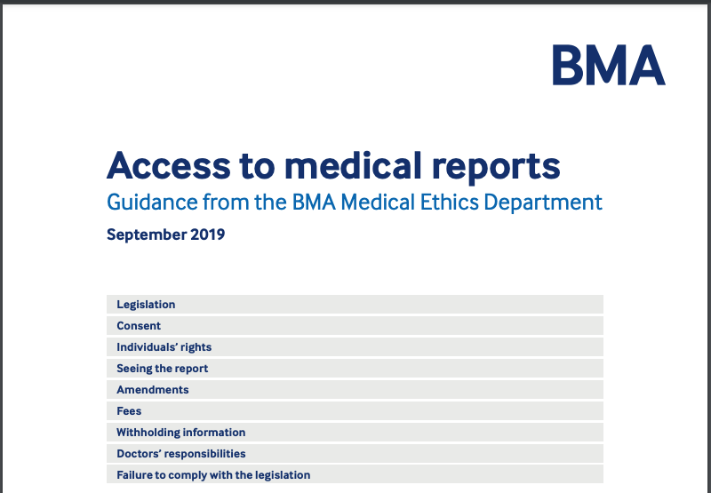 Medical Report - Extracts from Records (15 min)